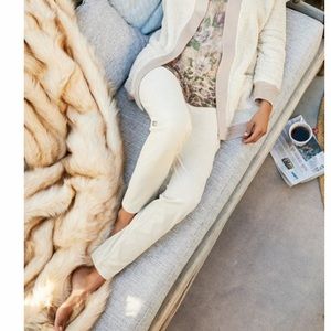 Soft Surroundings Lazy Sunday Sherpa Rib-Knit Lounge Pants